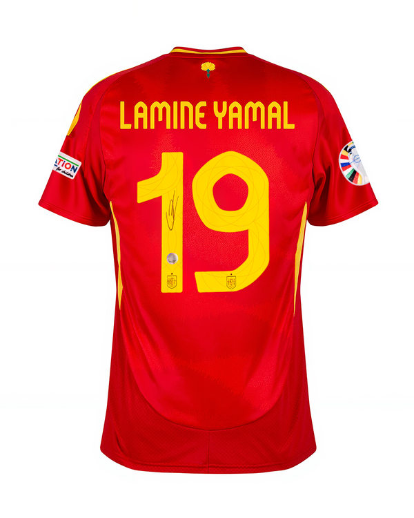 Lamine Yamal 2024-2025 Spain Home Signed Shirt