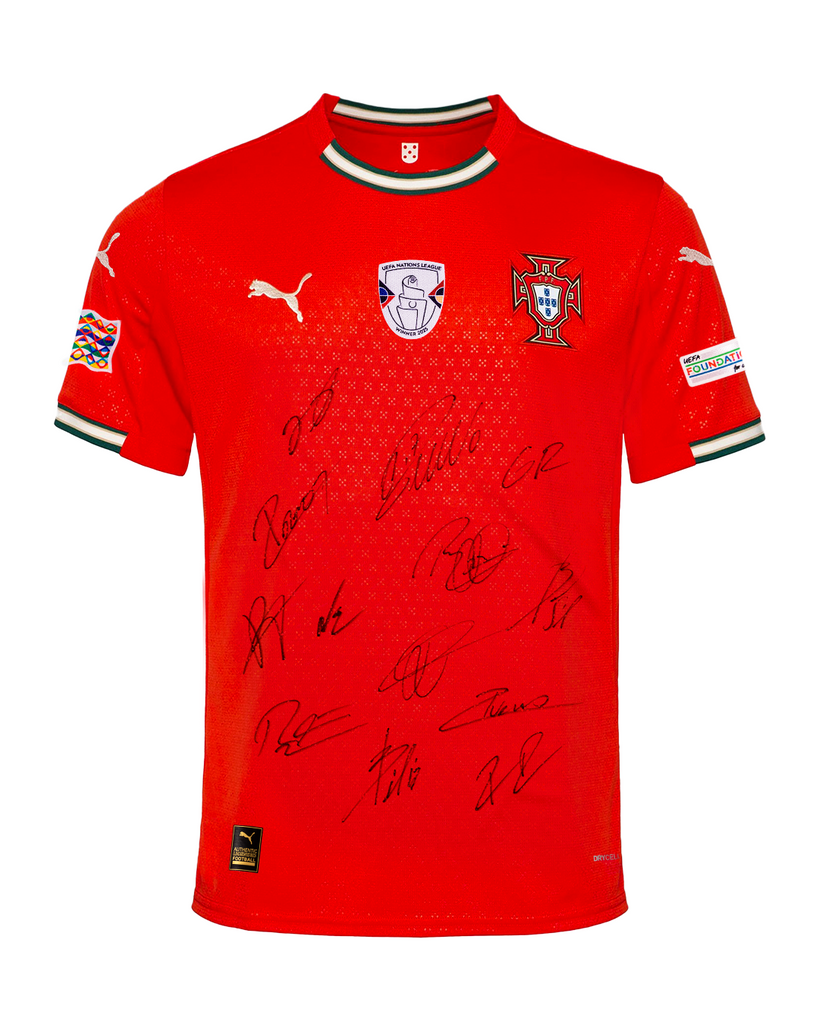 Portugal National Team 2025 Home Squad Signed Shirt