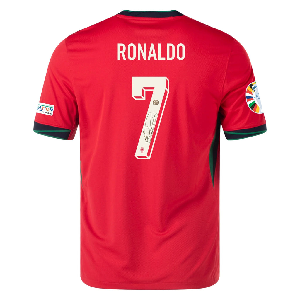 Cristiano Ronaldo Portugal 2024 Home Back Signed Shirt