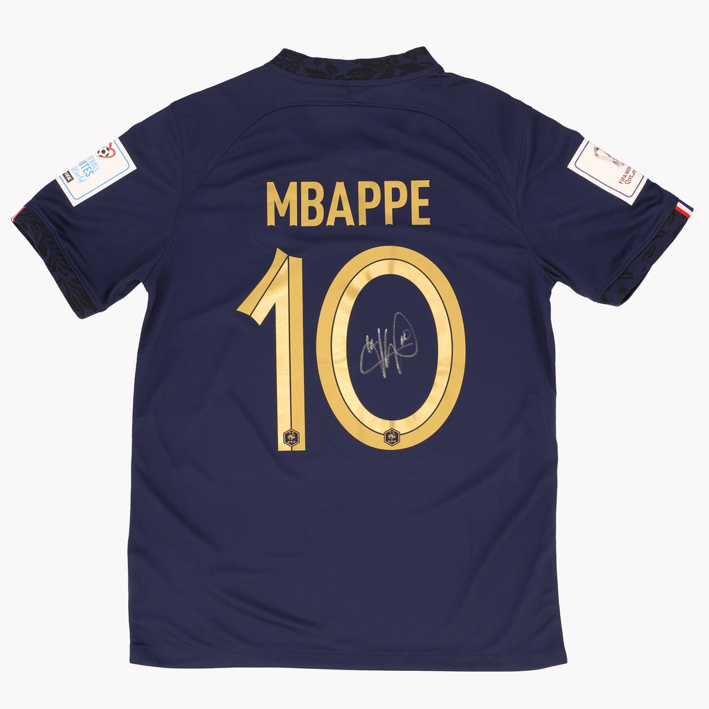 Mbappe France World Cup 2022 Edition Back Signed Shirt The Football Autograph