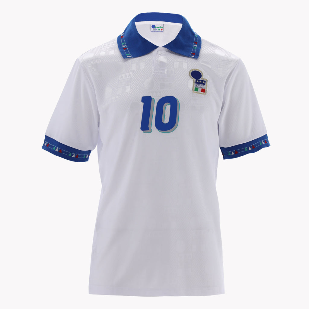Away Jersey Italy 94 Baggio Shirt Roberto Baggio Italy Back Signed