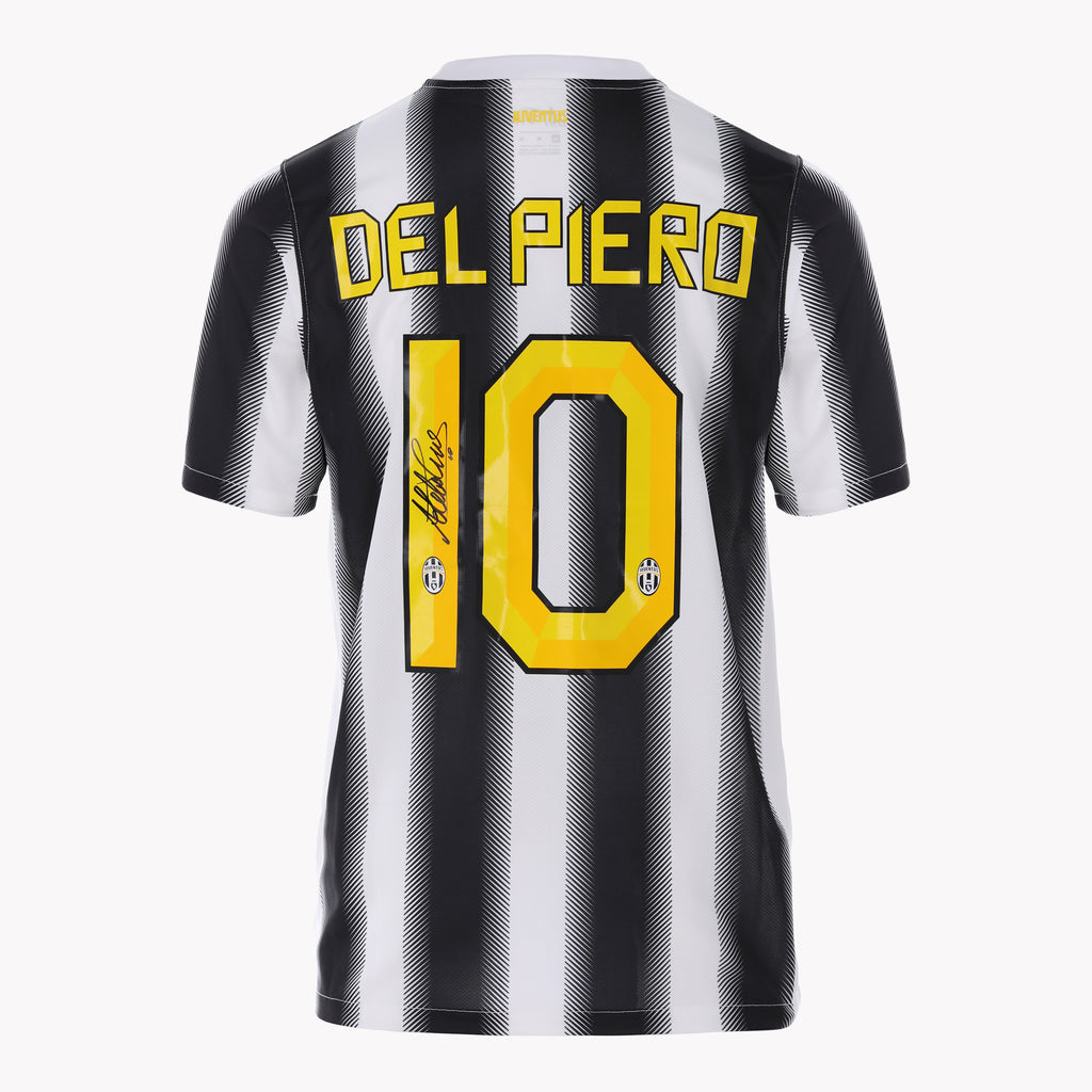 Back view of Del Piero's Juventus Home 2011-12 Edition shirt, displayed in premium condition.

