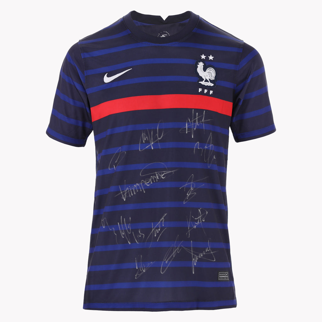 France International Team Front Signed Shirt - thefootballautograph