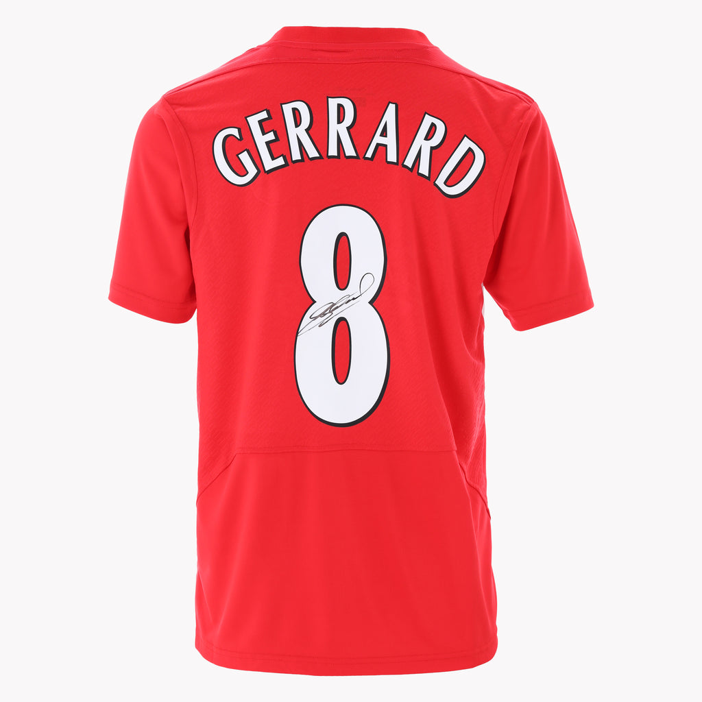Back view of Gerrard's Liverpool Edition shirt, displayed in premium condition.