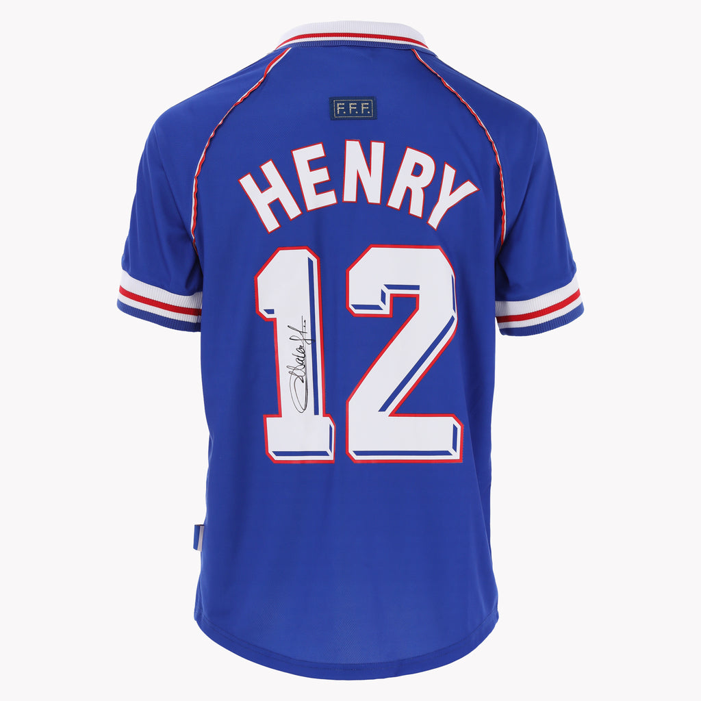 Back view of Thierry Henry's France Edition shirt, displayed in premium condition.