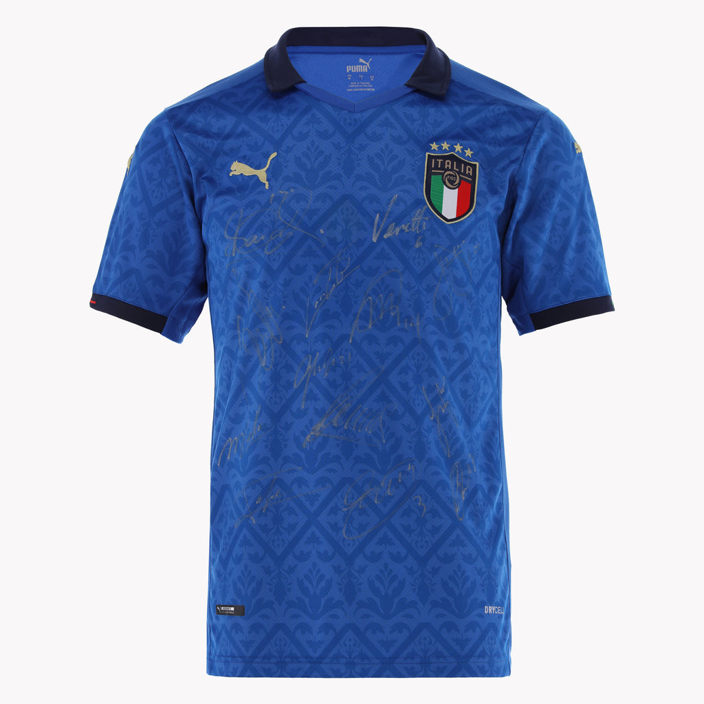 Front view of Italy's Euro 2020 Winners Edition shirt, displayed in premium condition.