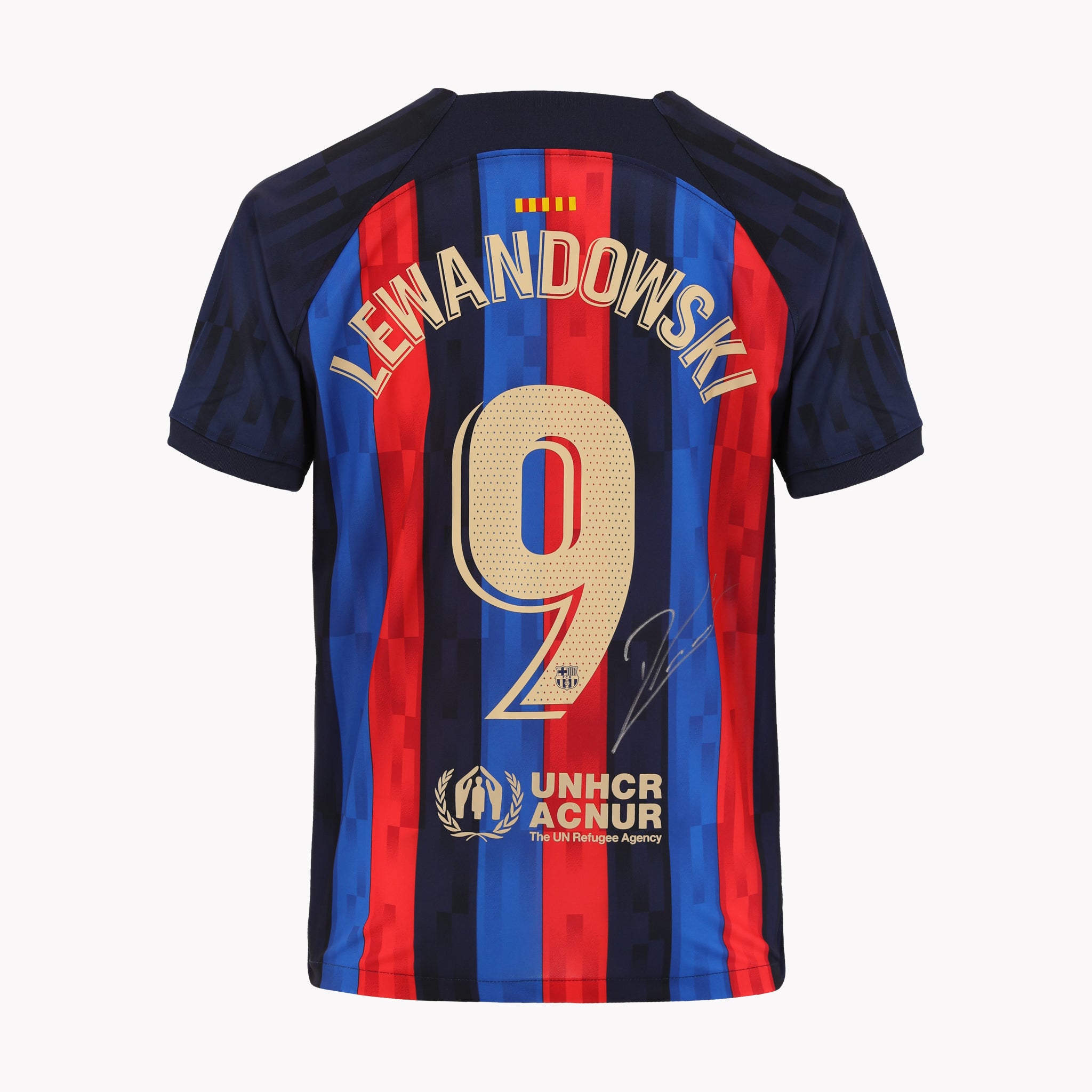Lewandowski Barcelona Home 2022-23 Back Signed: Marvel – The