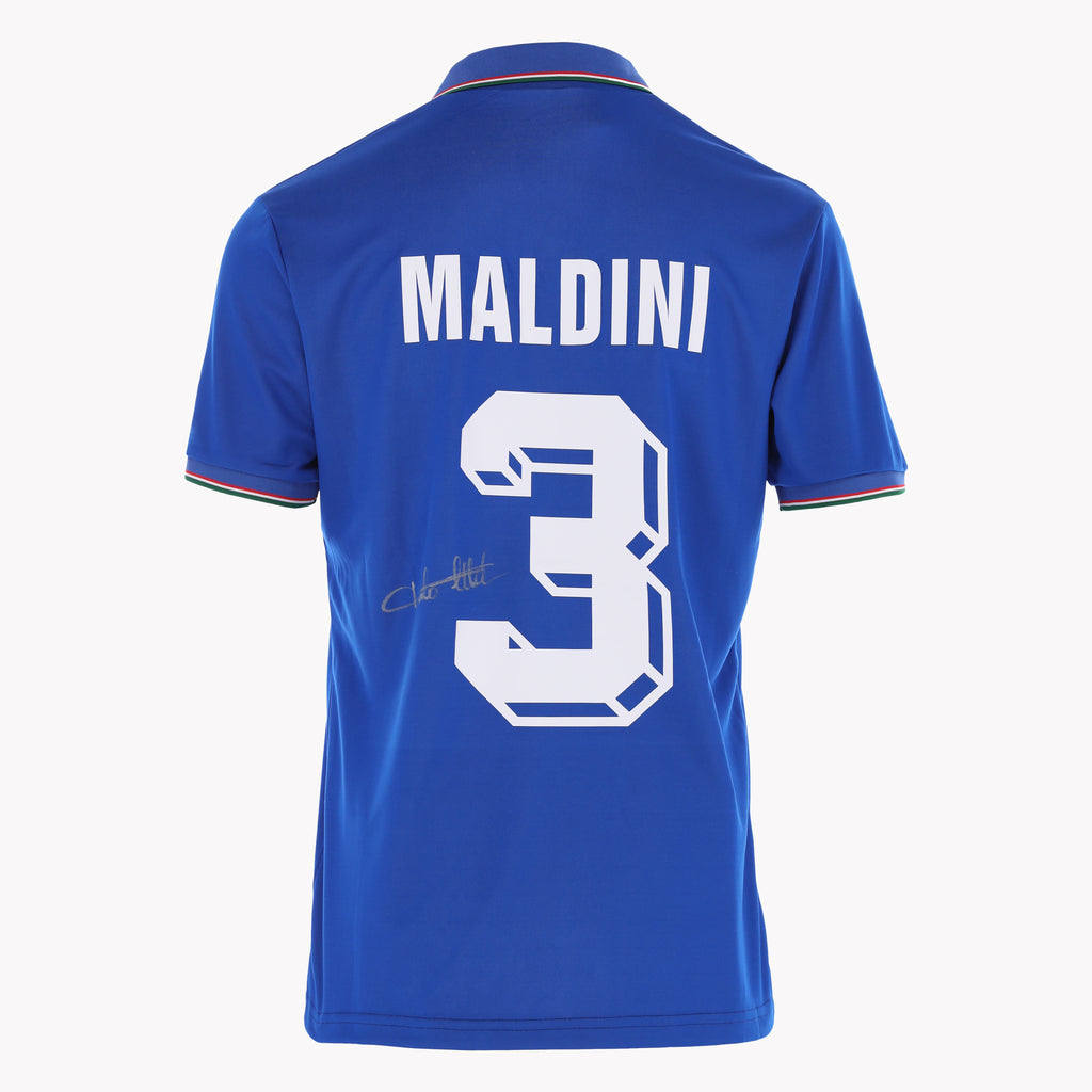 Paolo Maldini Italy Home 1990 World Cup Signed Shirt: An Azzurri