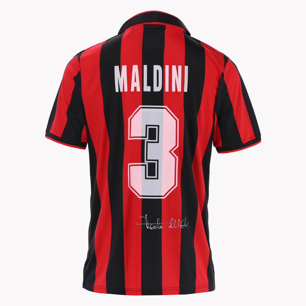 Back view of Maldini's Milan Edition shirt, displayed in premium condition.

