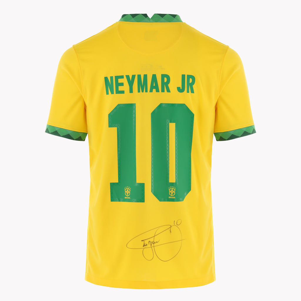 Back view of Neymar's Brazil Edition shirt, displayed in premium condition.
